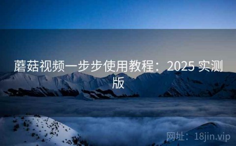 蘑菇视频一步步使用教程：2025 实测版